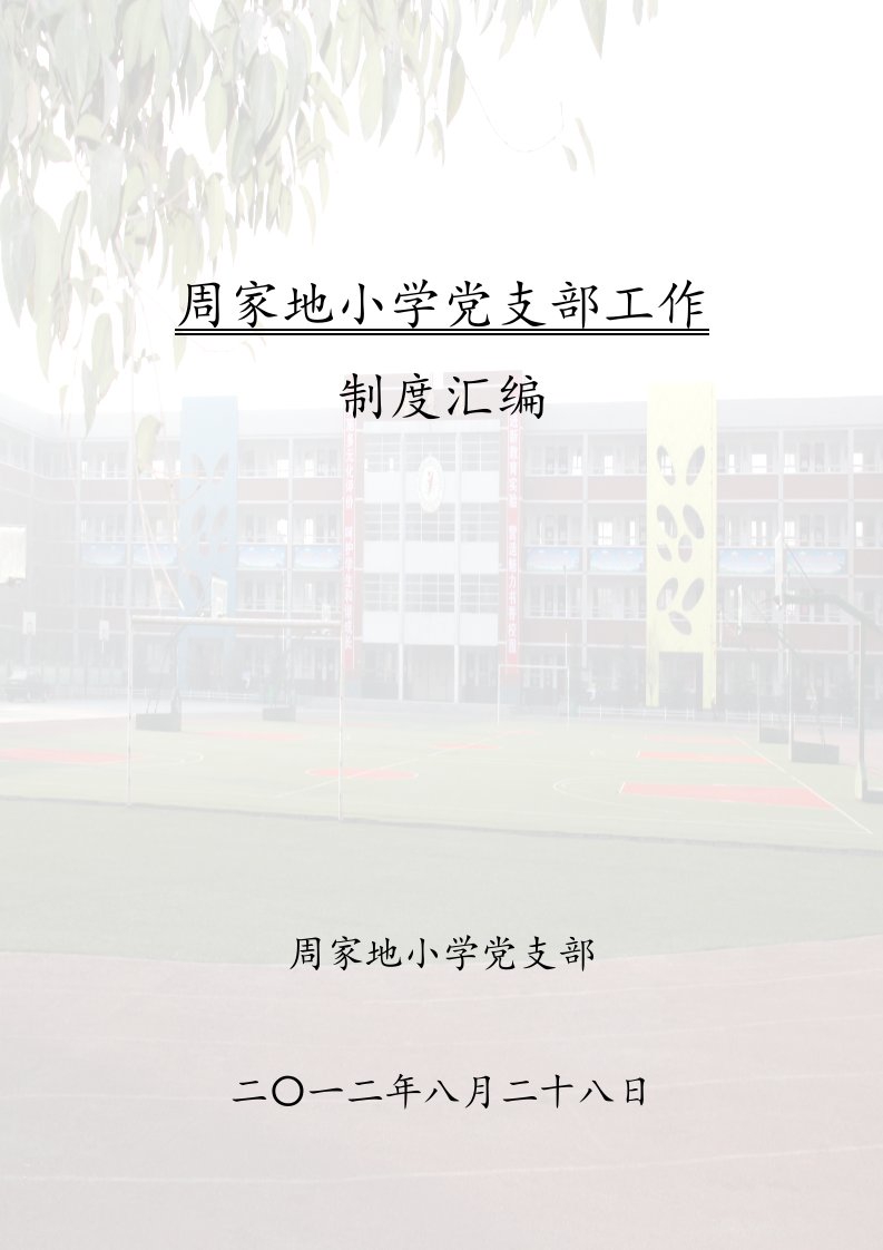 实验小学党支部工作制度汇编