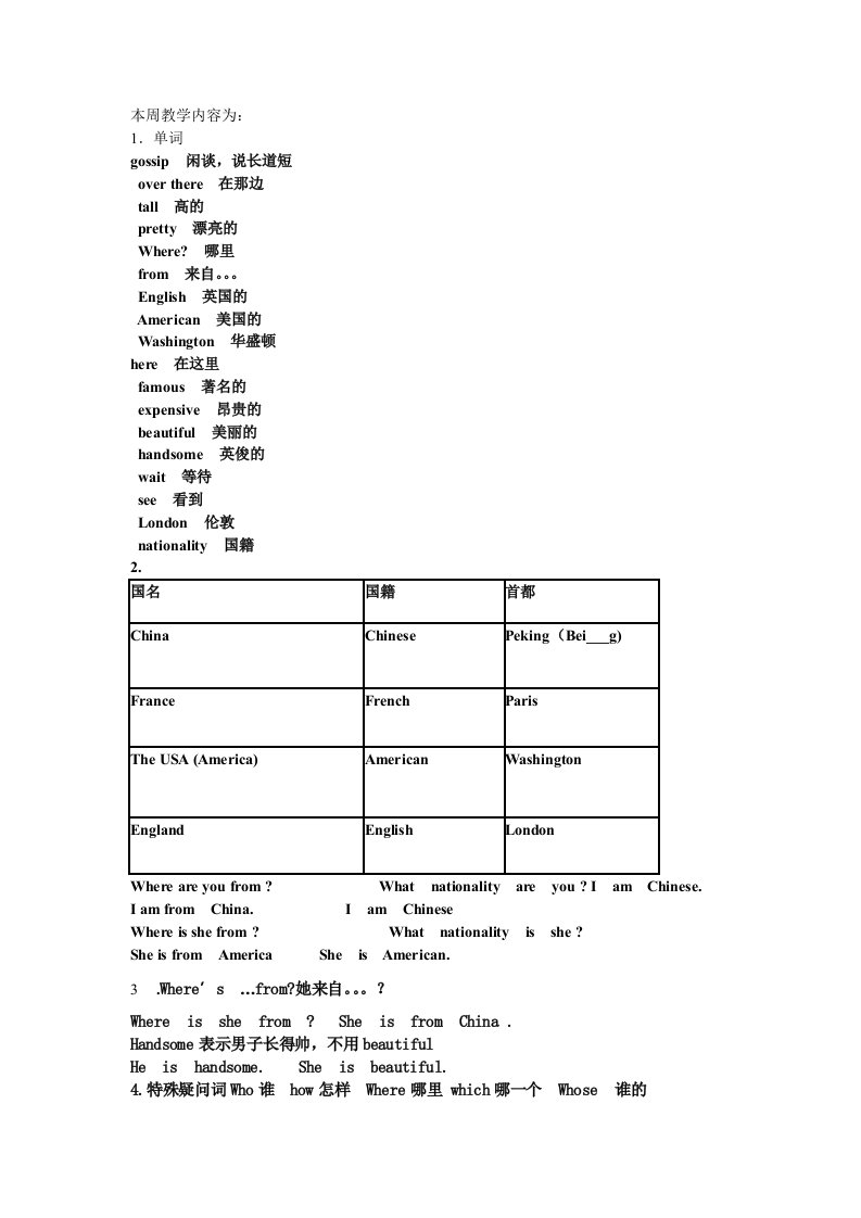 青少版新概念1AUNIT6讲义