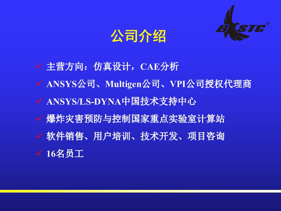 北京理工软件技术开发有限公司LSDYNA软件功能及应用