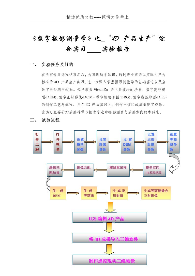 数字摄影测量实验报告(共18页)