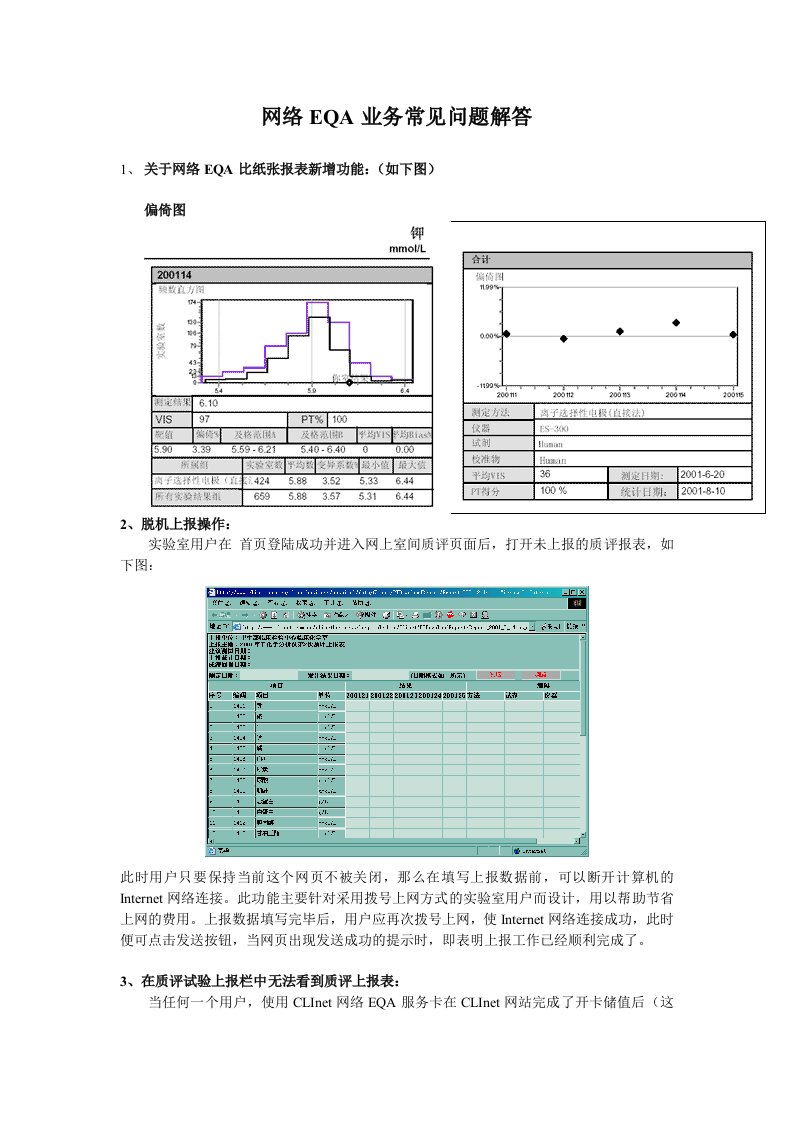 网络EQA业务常见问题解答