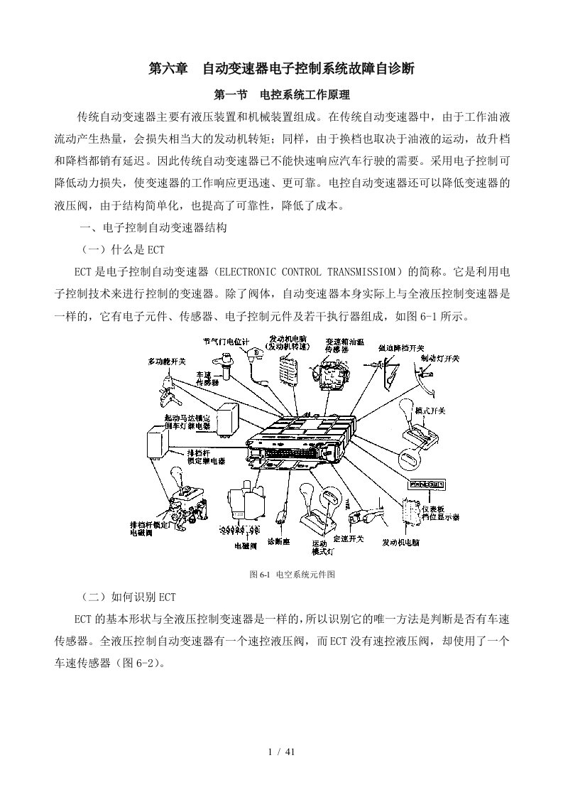 第六章自动变速器电子控制系统故障自诊断