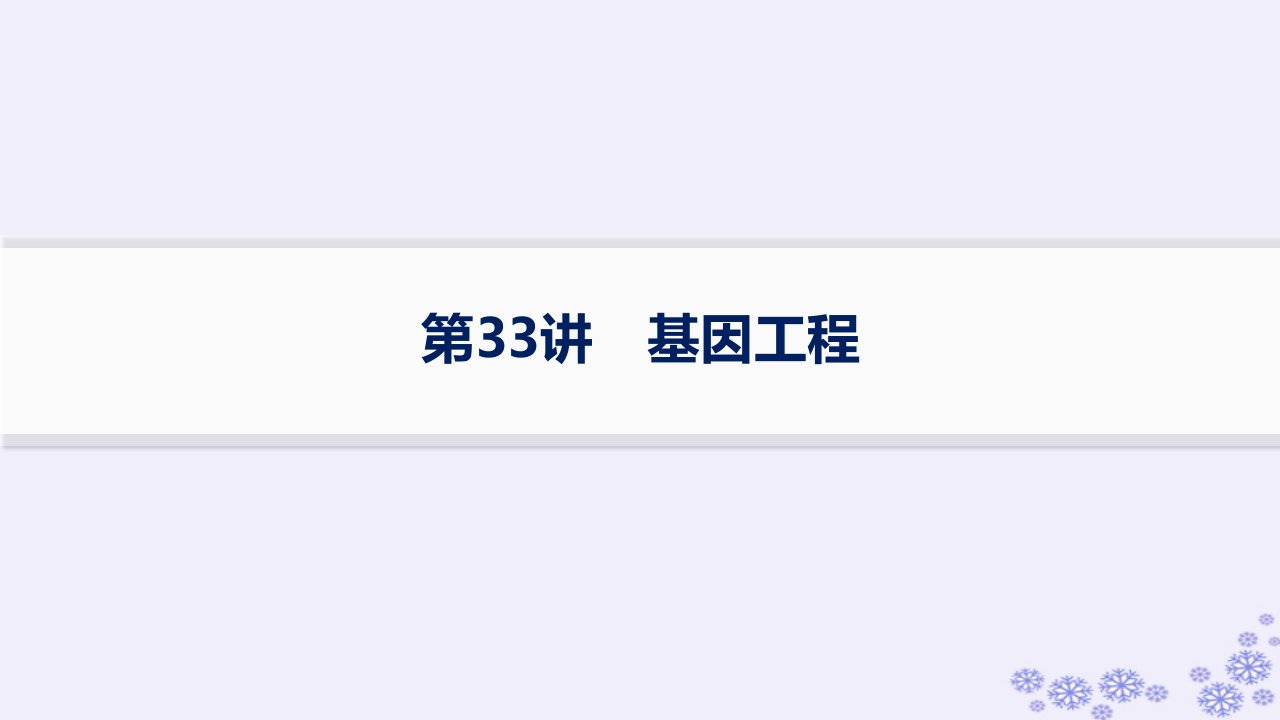 适用于新高考新教材浙江专版2025届高考生物一轮总复习第9单元生物技术与工程第33讲基因工程课件浙科版