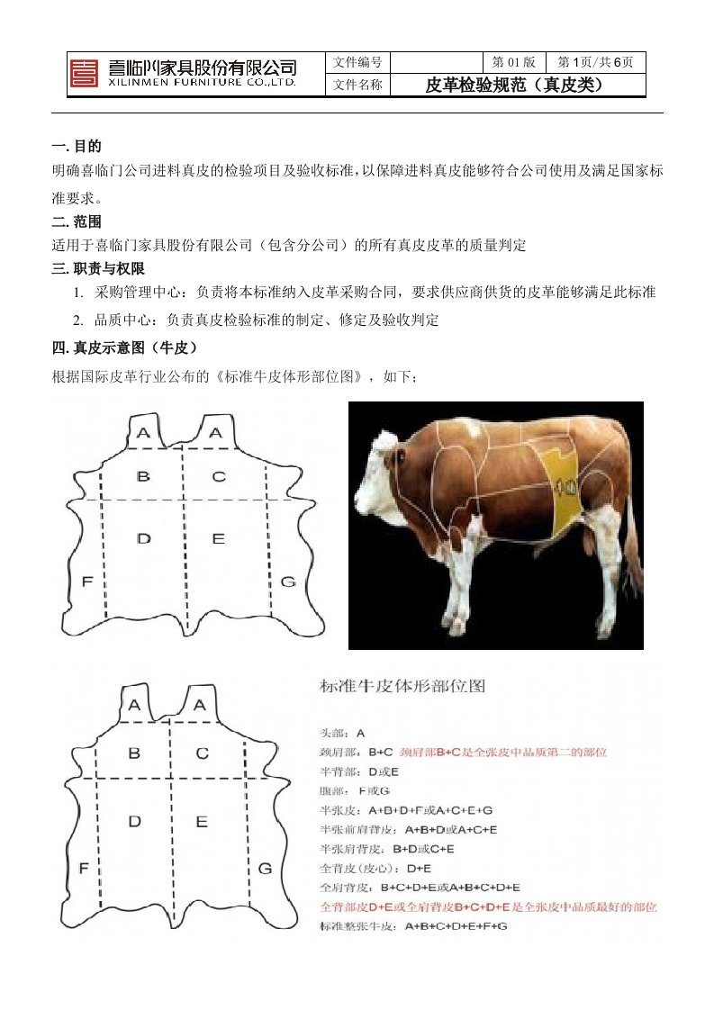 皮革检验规范(真皮类)