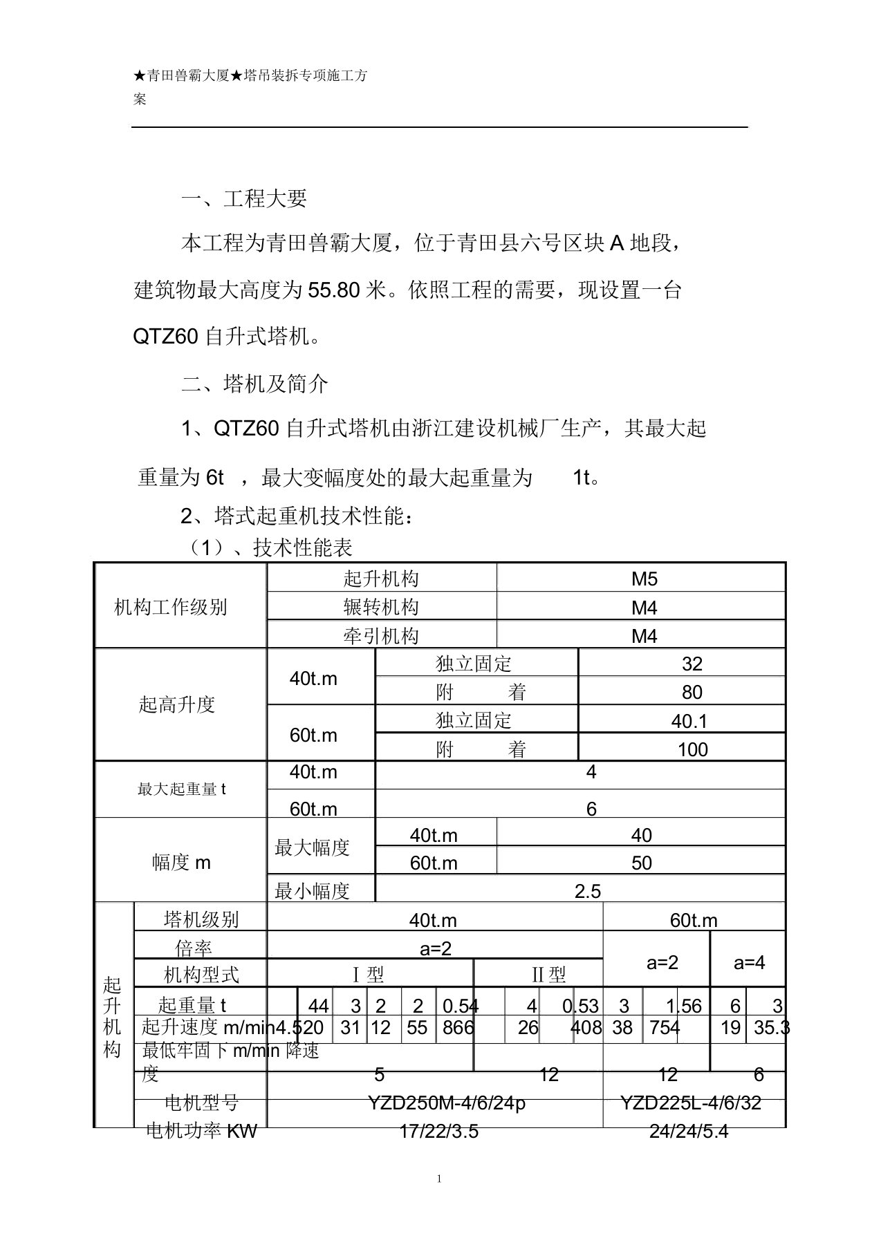 塔吊说明书分解