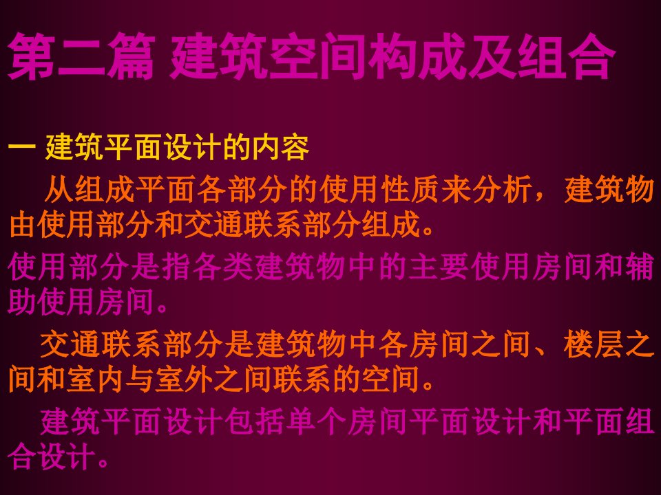 建筑工程管理-第二篇建筑设计空间构成及组合