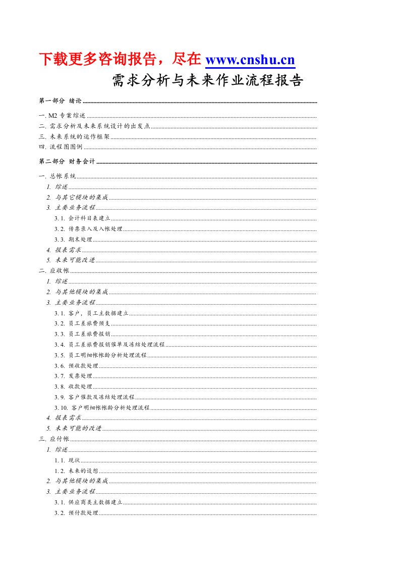 某著名咨询公司-顶新-需求分析与未来作业流程报告