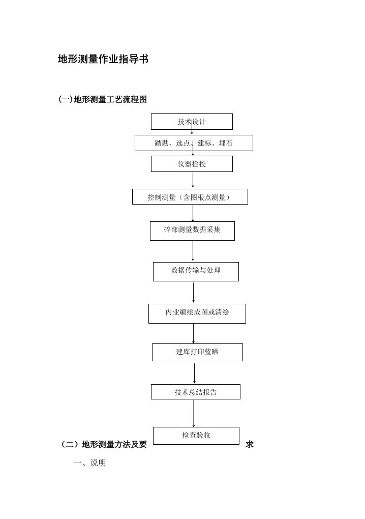 地形测量作业指导书