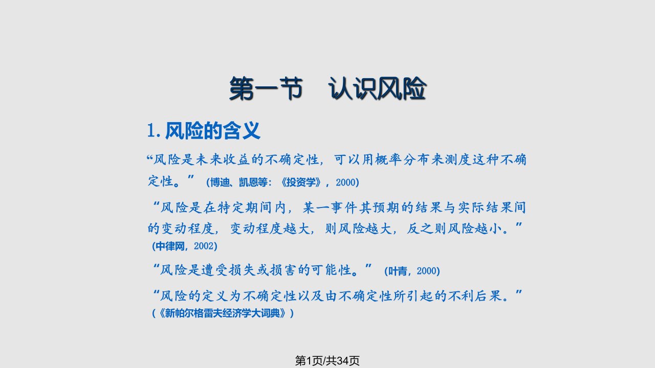 货币金融系金融风险PPT课件