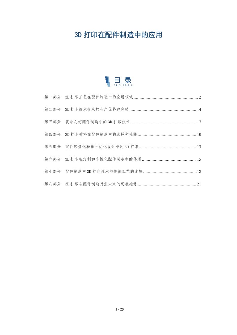 3D打印在配件制造中的应用