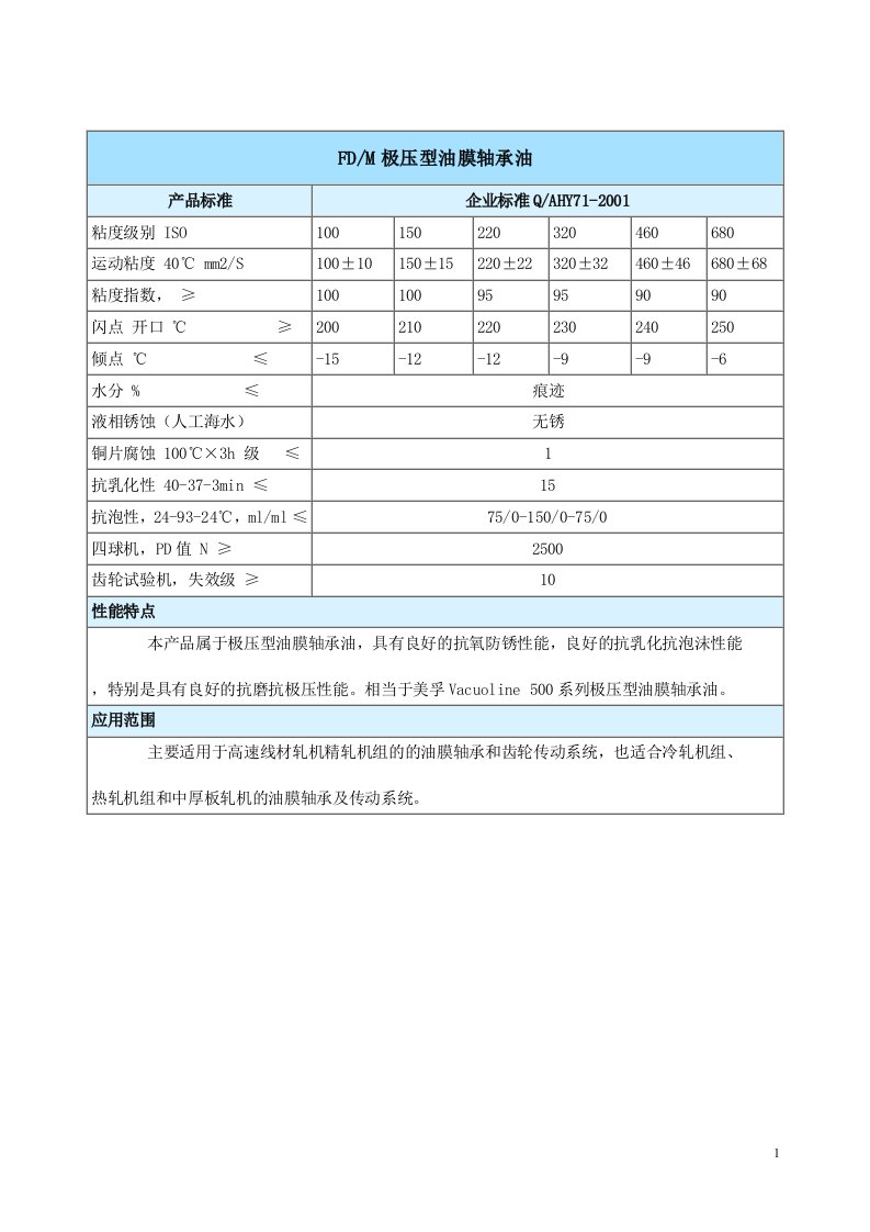 油膜轴承油知识