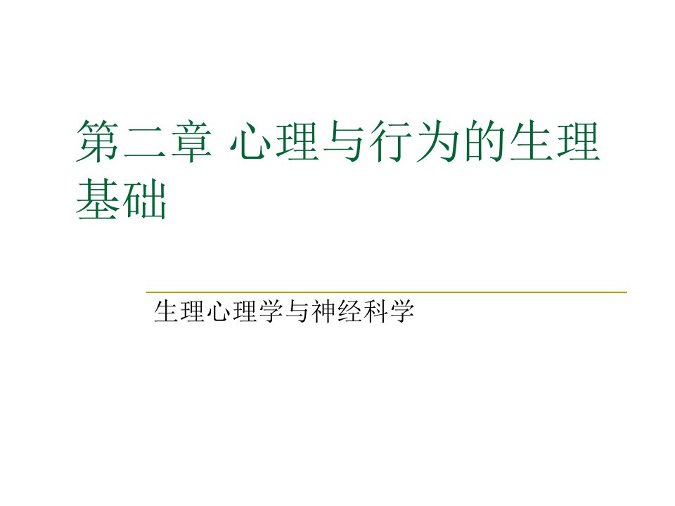 中山大学社人发展心理学之心理的生理基础课件