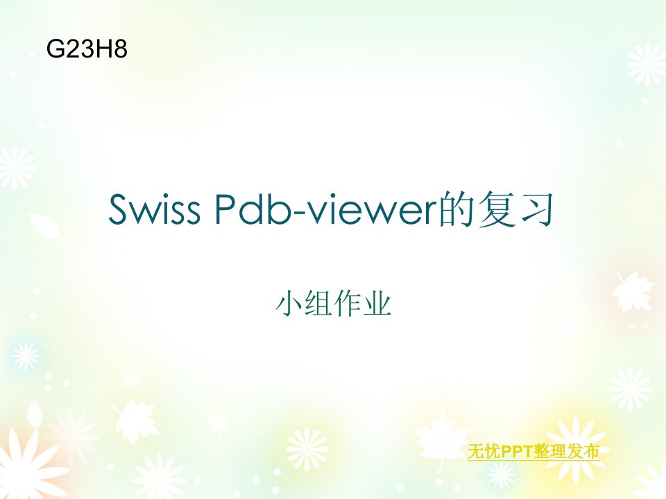 生物信息学SwissPDB-Viewer的使用