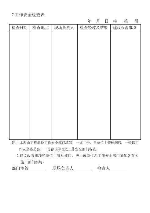 精品文档-07工作安全检查表