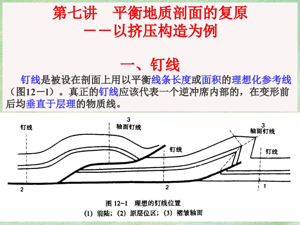 盆地分析7平衡剖面复原挤压构造为例