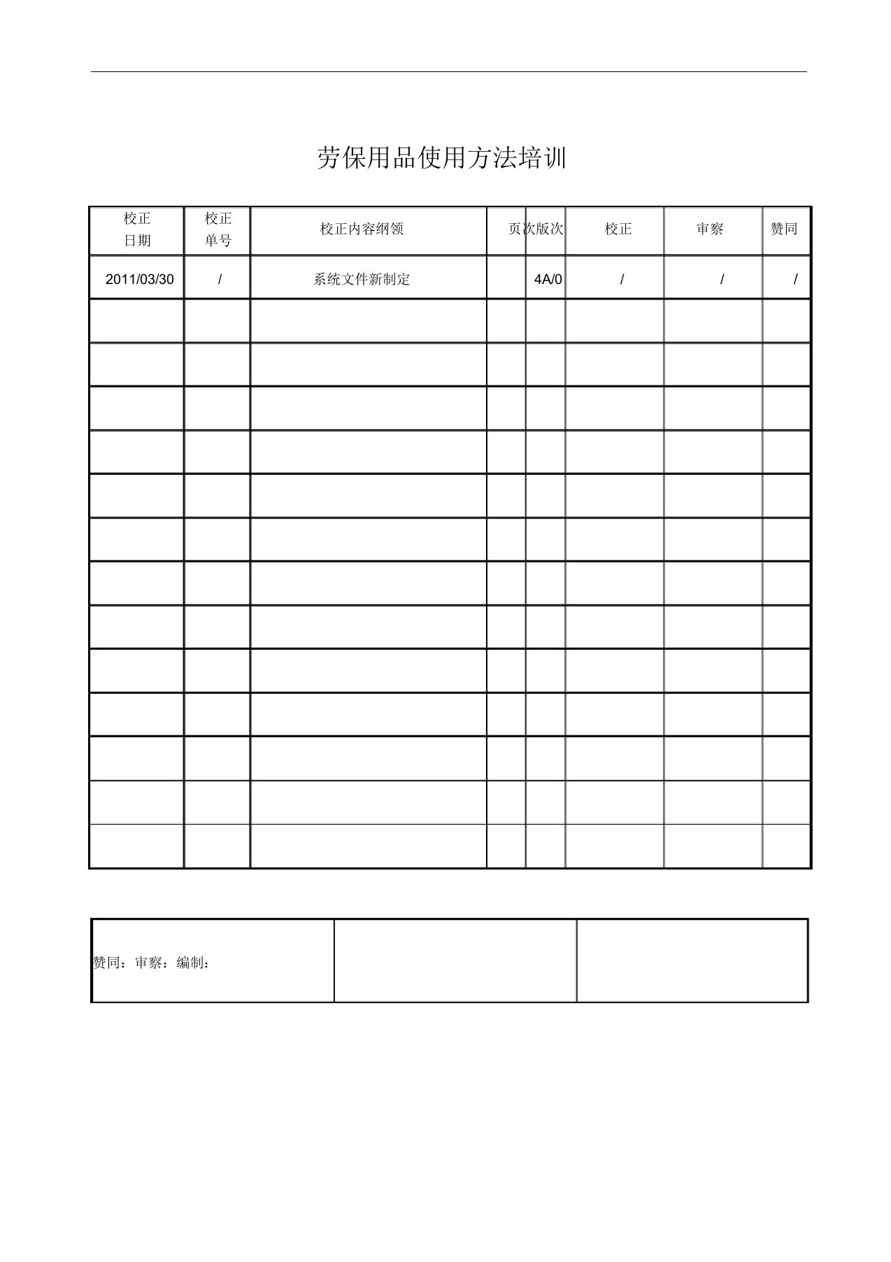 劳保用品使用方法培训