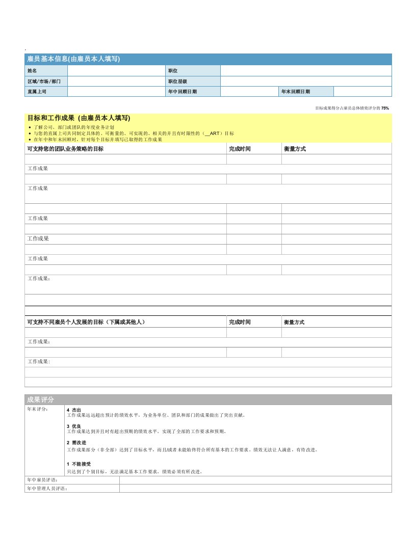 PDS表格-自我领导