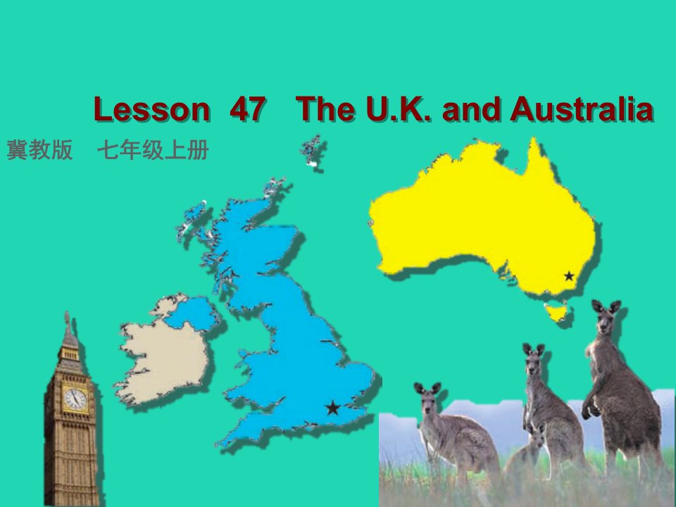 2022七年级英语上册Unit8CountriesaroundtheworldLesson47TheUKandAustralia课件新版冀教版