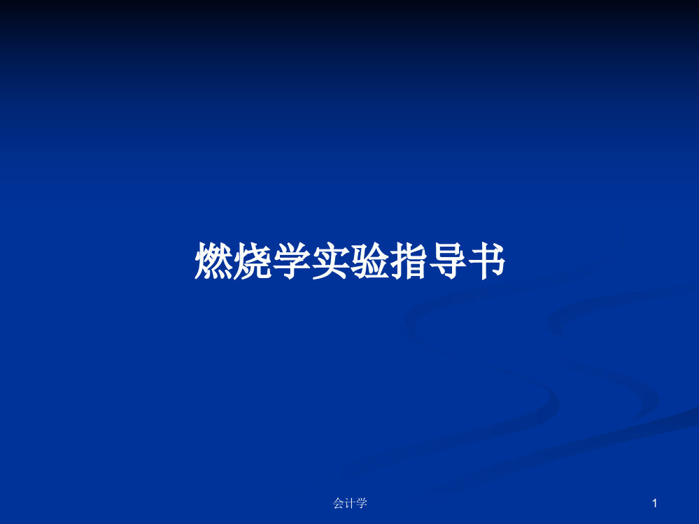 燃烧学实验指导书学习教案