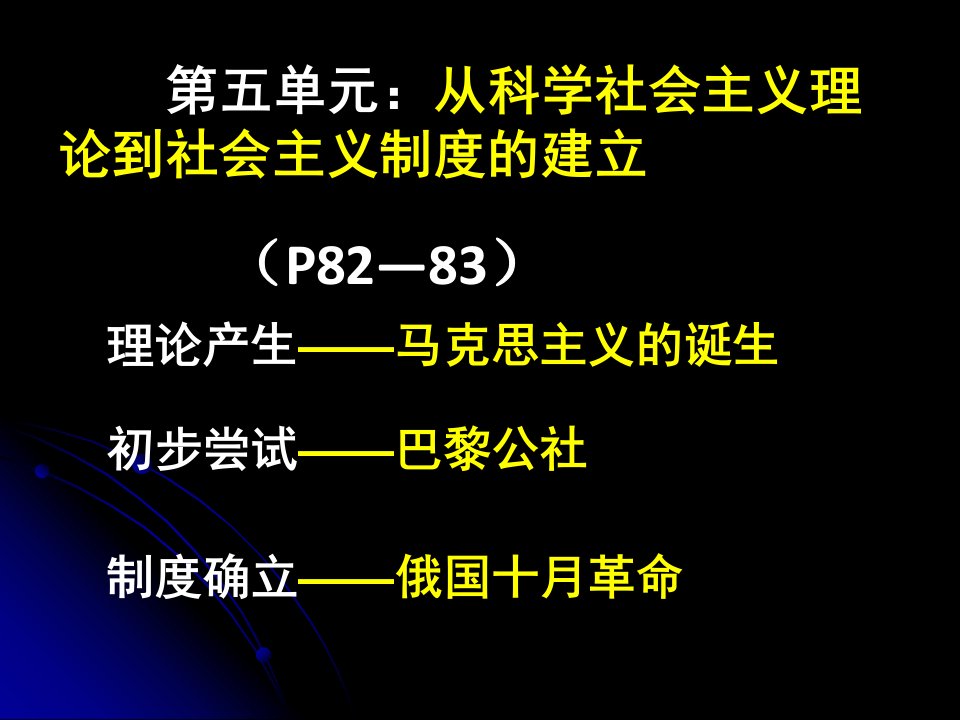 从科学社会主义理论到社会主义制度的建立