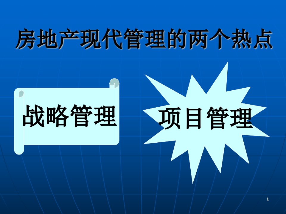 房地产战略管理与项目管理培训教程_239PPT