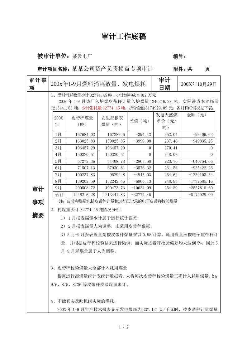 电力企业工程审计底稿手册6