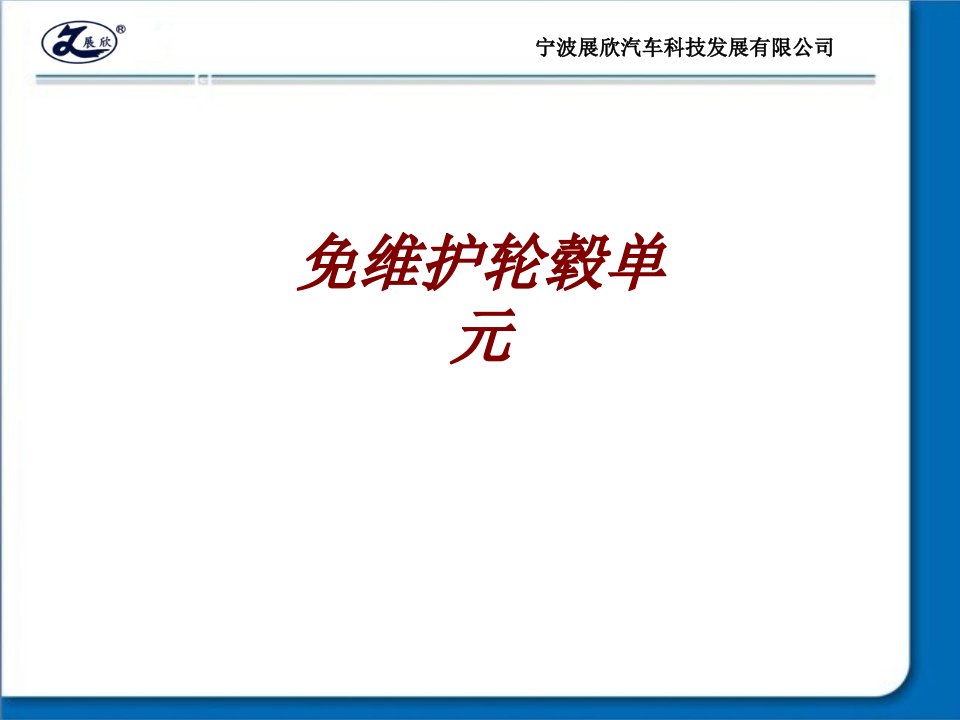 免维护轮毂单元PPT课件