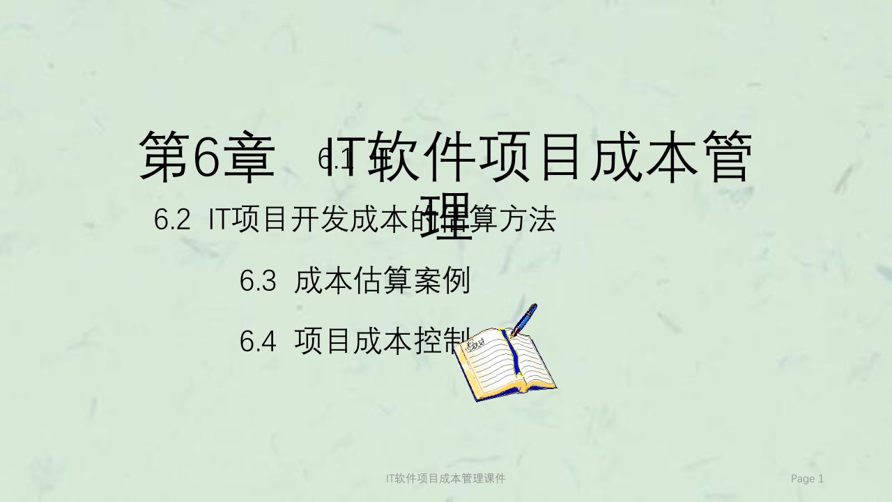 IT软件项目成本管理课件