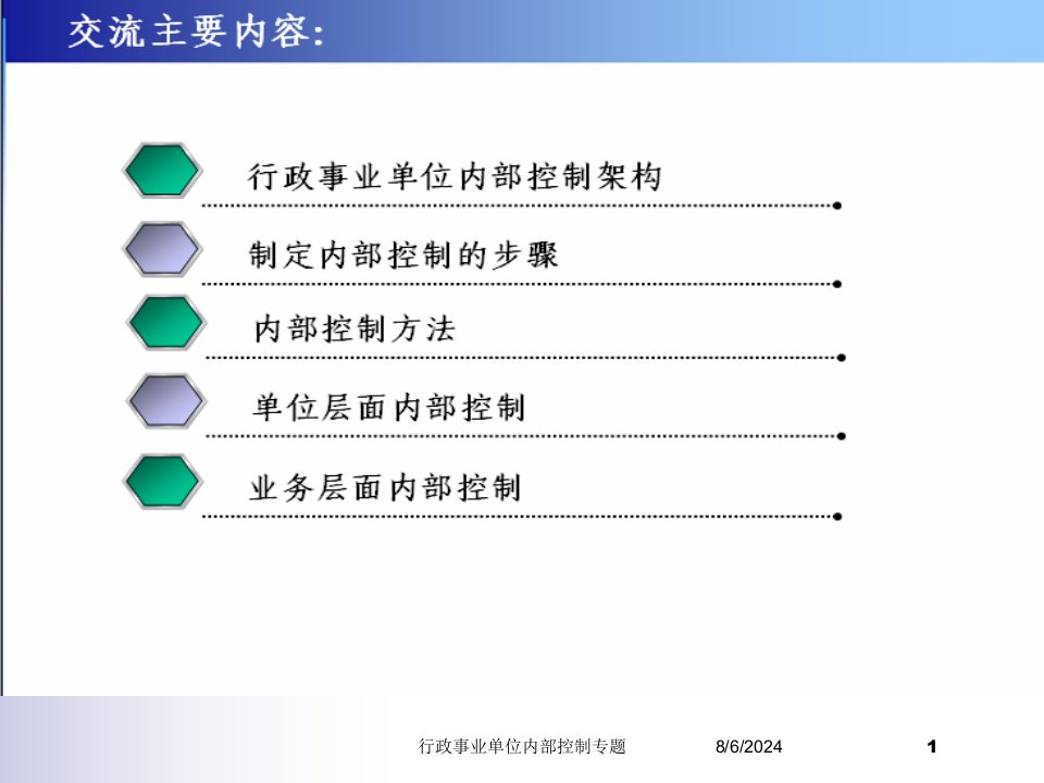 2021年度行政事业单位内部控制专题讲义