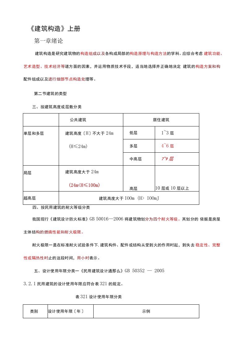 建筑构造(上册)复习资料