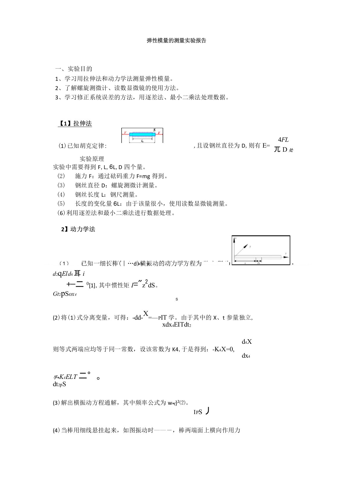 弹性模量的测量