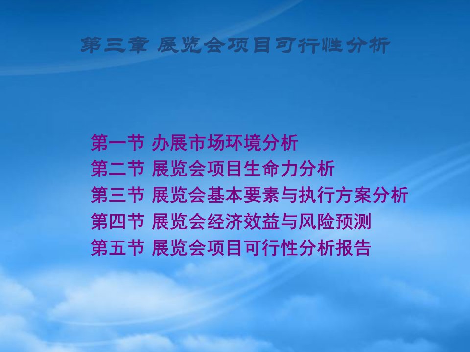 某展览会项目可行性分析报告