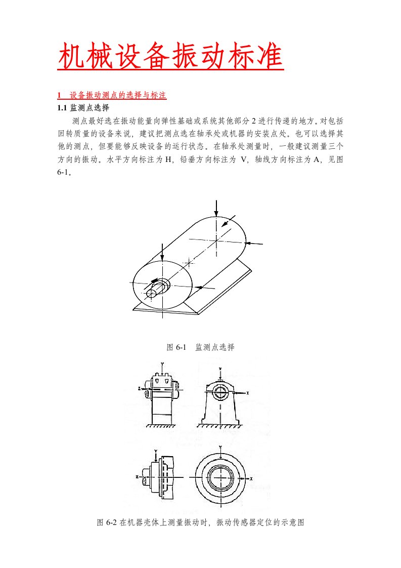 机械设备振动标准