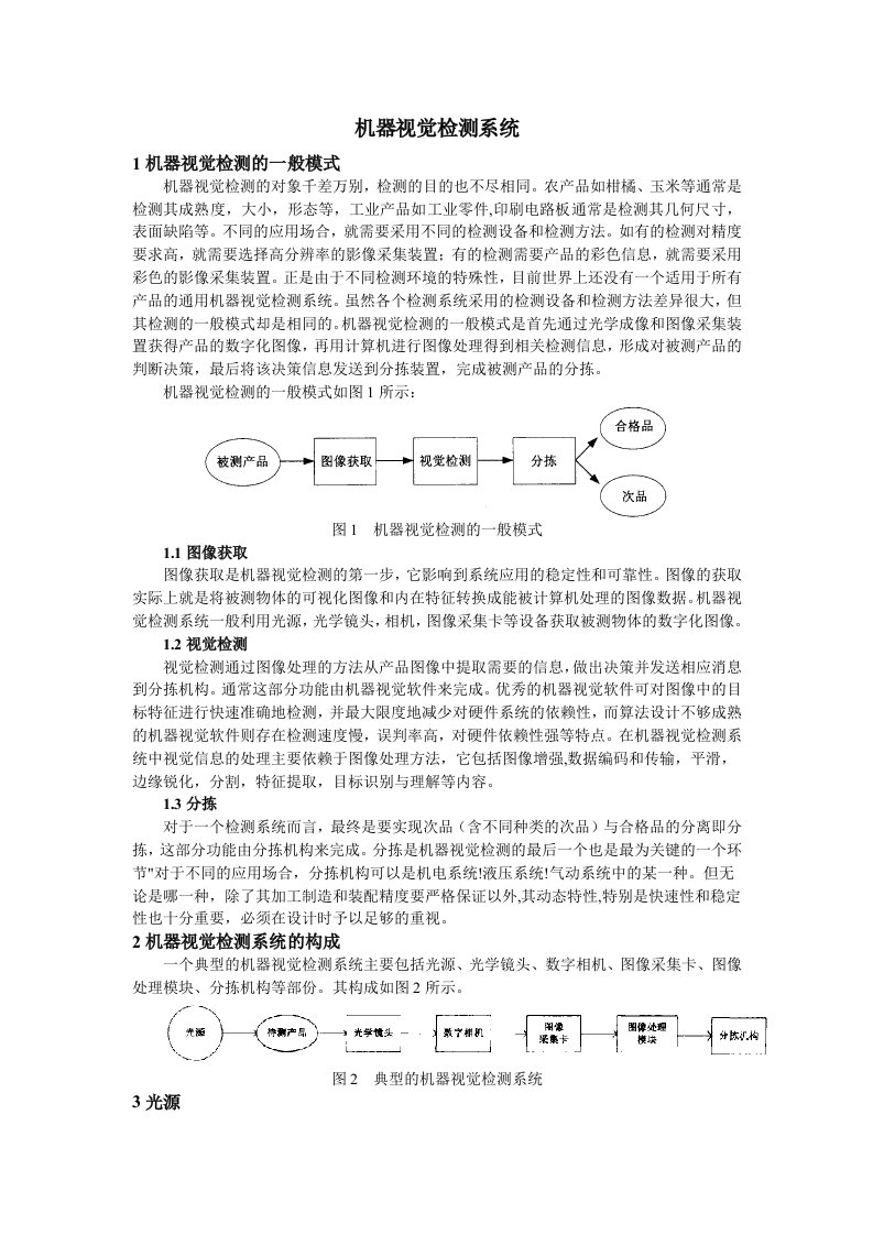 机器视觉检测系统