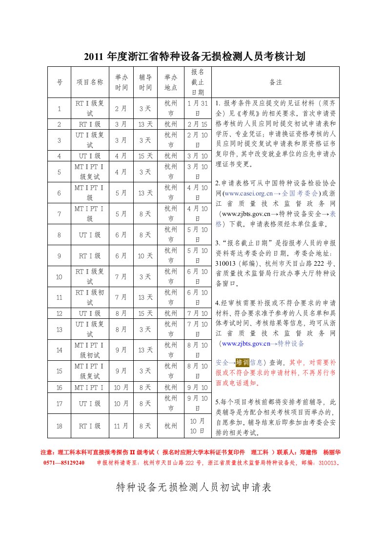 浙江无损检测培训考核报名指南