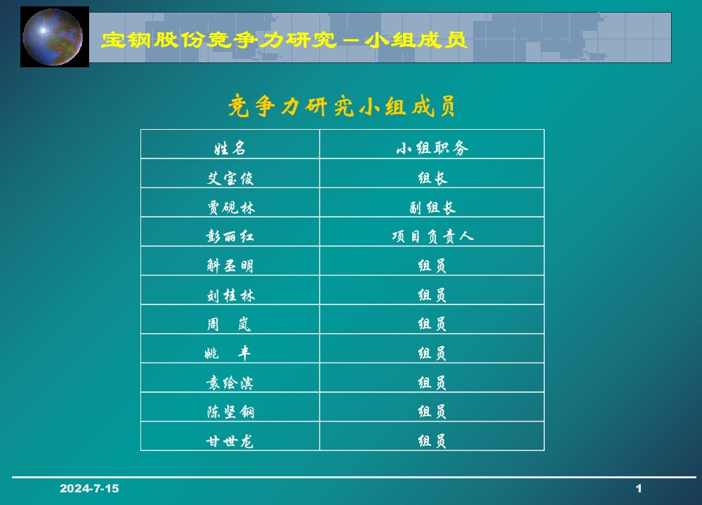 XXXX年宝钢股份竞争力研究汇报竞争力研究