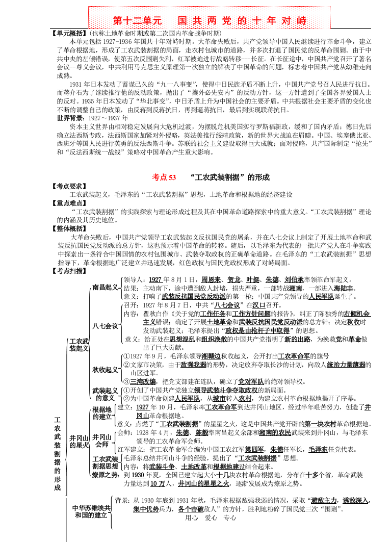 2009年高考历史总复习-中国近现代史复习教案--教师用--第十二单元